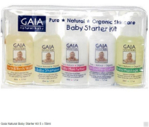 (Australian Direct Mail) Gaia Baby Starter Kit 5 x 50ml Baby wash care suit