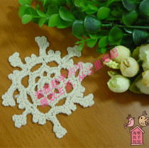 Tao elegant pure handmade crochet hook cotton lace hollow round placemat decorative mat coaster placemat 21 colors