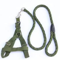 Dog leash Dog rope Dog chain Army green Chest strap Golden Retriever Medium and large dog Pet leash