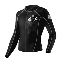 SLINX mens and women 2mm long sleeve split jacket diving suit warm top snorkeling winter swimsuit front zipper