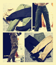 1 6 soldiers mens drawstring pants Harlon pants straight pants workers decorate the body long pants version of the workmanship is good in stock