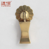 Far Confucian bronze sculpture Chinese antique Ming and Qing furniture copper parts brass handle copper handle YRH568 total length 4 8CM