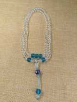 White crystal beaded bracelets jewelry