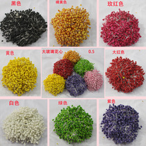 Simulation handmade flower material stockings flower diy material direct supply simulation floral glass pearlescent flower core 80 160 heads