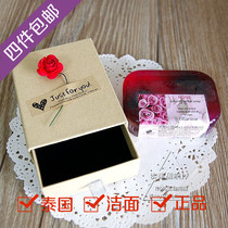 Thai handmade soap essential oil cleanser dry flower set make-up remover hand wash acne wedding gift