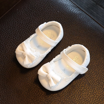 Baby girl sandals summer girls princess leather shoes version 1-2-3 years old soft bottom little girl white performance shoes 4