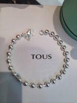 European ins counter light luxury Tide brand TOUS peach bear classic simple all round beads 925 sterling silver bracelet female
