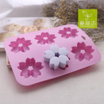 Love soap workshop good quality food grade silicone DIY handmade soap mold six flowers cold soap silicone mold