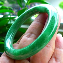 Natural Myanmar jade bracelet jade bracelet children ice glutinous seed Green spicy green counter with certificate hot sale