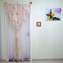Special price fabric door curtain size can be customized Four Seasons anti mosquito air conditioning heat insulation lace bedroom double hanging curtain
