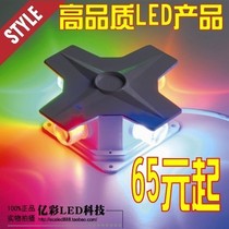 LED cross star light High power LED point light source 4W12W building lighting star light Colorful cross star light