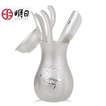 Tomorrow tea ceremony six gentlemen sterling silver tea ceremony accessories set 999 foot silver tea clip tea needle teaspoon teaspoon tea set