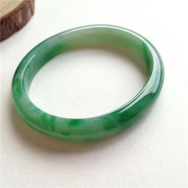 Myanmar natural old pit A goods Jade jade bracelet yellow green noble concubine smooth and delicate with certificate KB005