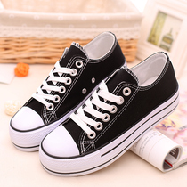 Spring and Autumn 2021 new canvas womens shoes Korean version of thick-soled ulzzang students Joker trendy shoes ins board shoes