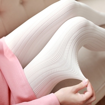 Spring and Autumn socks anti-hook silk twist vertical striped da di wa female thick jacquard pantyhose drag white rompers
