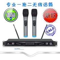 Professional one for two wireless microphone Home K song karaoke stage performance KTV special metal microphone