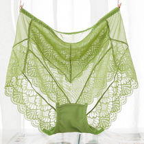 3-pack fat MM panties womens ultra-thin extra large size summer lace mesh high waist 200 kg plus fat briefs