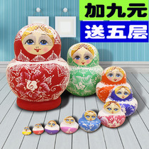 Matryoshka imported 10-layer air-dried Duanmu National handicrafts childrens gifts 01