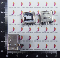 Square mouth USB socket USB-B female 90 degree curved needle female seat full