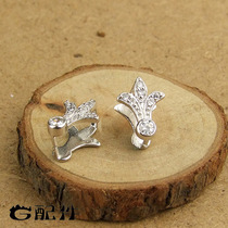 Promotion (G accessories) DIY silver accessories 925 sterling silver diamond crystal pendant ring jade pendant melon seed buckle Scout flower