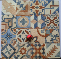 150*150mm tiles European-style tiles Stair facade tiles Corner flowers 15*15 Mediterranean antique tiles waist line