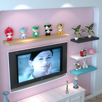 Simple shelf word thickened shelf wall hanging partition wall shelf shelf set-top box wall shelf