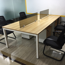 Shanghai simple modern 4-person staff office table and chair screen four-person combination office furniture staff computer desk