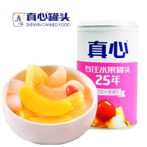 Canned real assorted mixed fruit rock sugar fruit juice canned office leisure snacks 425g 1 can send a fork