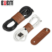 bubm data cable binding device headphone wire Winder Velcro leather personalized wire tape collection line binding tape