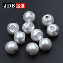 Pearl button button nylon imitation pearl button white full round dark foot pearl button child button sweater button