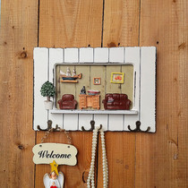 British home adhesive hook European creative home wooden door hanger coat hook room decoration wall wall decoration