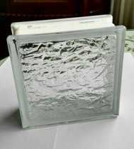 Indonesia imported MULIA super white hollow glass brick square ice shadow pattern light transparent opaque bathroom partition wall