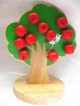 Export Montessori early education magnetic apple tree picking points apple baby finger grasping training number digital educational toys