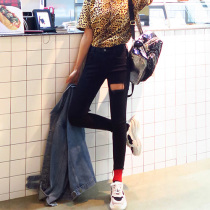 Day Fat South Korea Black Conspicuate Legs Straight 100 Hitchhiking Skinny Jeans TM196