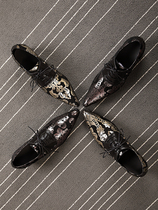 Mens new casual leather shoes trendy stylist daily single shoes English Young Hairdresser Nightclub Shoes