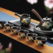 Divine Sculpted Ceramic Tea Set hand painted Painted Teapot Household minimalist Gongfu Tea Cup Living room Office Gift clothes