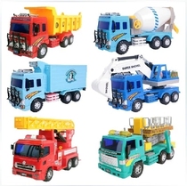 Oversized fall-resistant childrens inertial toy fire engineering vehicle dump truck dump truck mixer truck excavator