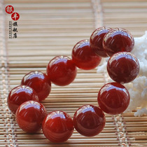 Natural red Agate bracelet Female destiny year hand string male couple crystal chalcedony jewelry single circle round hand beads