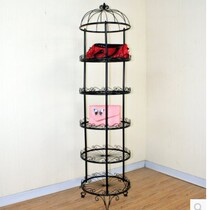 Clothing store window display rack Bag rack Wrought iron hat rack Shoe rack Storage rack Wrought iron five-layer bird cage clothing rack