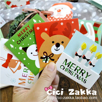 20 Christmas cards Snowman Elk Santa Claus small greeting cards Blessing cards Heart cards