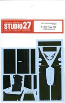 Studio 27 water patch 1 20 Type91 carbon fiber water patch with EBBRO CD20043