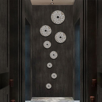 Living room aisle Dining room wall decoration Round gold silver wall decoration Wall decoration Background wall pendant creative