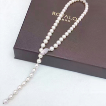 925 silver accessories button pearl necklace clip sweater chain fixed interlayer button diy micro inlay zircon leaf buckle