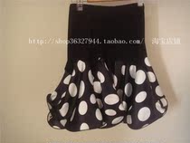 Latin Dance Dress Latin Dance Practice Dress White Round Dot Dress With Safety Pants