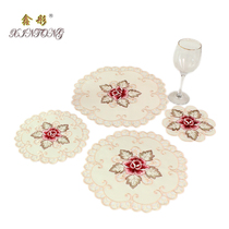 European pastoral fabric coaster Creative plate pad Placemat embroidery bowl pad Tissue cover Xintong 1017