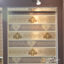 Korean soft gauze curtain thickened jacquard double zebra curtain waterproof roller curtain kitchen Louver custom European curtain