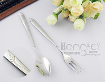 Exquisite frosted rose style stainless steel tableware coffee spoon cake fork fruit fork spoon snack small fork spoon