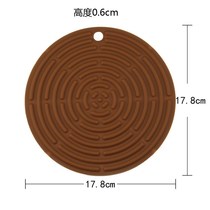 Round silicone ripple placemat Threaded coaster Bowl pad Heat insulation pad Silicone non-slip mat Mosquito-repellent texture pad