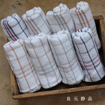 Rectangular pure cotton fabric napkin Tea towel Wiping bowl towel Placemat cover cloth soft yarn-dyed striped plaid special offer