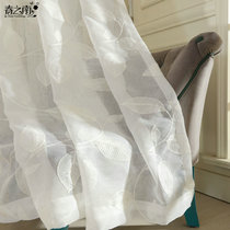 Spring South window screen curtain embroidered cotton Leprosy Living room Bedroom American Country finished product custom embroidered yarn vines